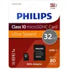Philips Philips Micro SDHC Karte 32GB Speicherkarte UHS-I U1 Class 10 ...