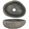 vidaXL Aufsatzwaschbecken vidaXL Waschbecken Flussstein Oval (29-38)x(...
