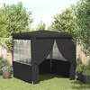 vidaXL Profi-Partyzelt mit Seitenwänden 2×2m Anthrazit 90 g/m²