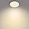 Philips SuperSlim LED-Deckenlampe, IP44, Ø 24,5 cm, schwarz