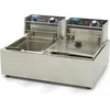 Maxima - Gastro Fritteuse - 2 x 6 l - 2 Körbe - Bis zu 2,4 kg Pommes F...