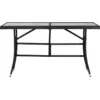 vidaXL Gartentisch Schwarz 140 x 80 x 74 cm Poly Rattan