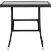 vidaXL Gartentisch Schwarz 80 x 80 x 74 cm Poly Rattan