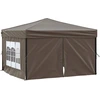 vidaXL Partyzelt Faltbar mit Seitenwänden Taupe 3x3 m