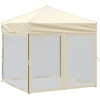 vidaXL Partyzelt Faltbar mit Seitenwänden Creme 2x2 m
