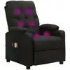 vidaXL Massagesessel Elektrisch Schwarz Stoff