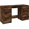 vidaXL Schreibtisch Räuchereiche 140x50x77 cm Holzwerkstoff
