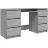 vidaXL Schreibtisch Grau Sonoma 140x50x77 cm Holzwerkstoff