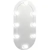 vidaXL Spiegel mit LED-Leuchten 60x30 cm Glas Oval