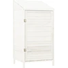 vidaXL Geräteschuppen Weiß 55x52x112 cm Massivholz Tanne