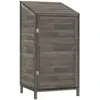vidaXL Geräteschuppen Anthrazit 55x52x112 cm Massivholz Tanne