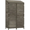 vidaXL Geräteschuppen Anthrazit 102x52x174,5 cm Massivholz Tanne
