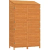 vidaXL Geräteschuppen Braun 102x52x174,5 cm Massivholz Tanne