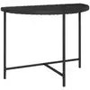vidaXL Gartentisch Schwarz 100x50x75 cm Poly Rattan