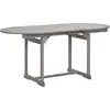 vidaXL Garten-Esstisch (120-170)x80x75 cm Massivholz Akazie