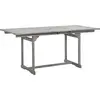vidaXL Garten-Esstisch (120-170)x80x75 cm Massivholz Akazie