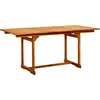 vidaXL Garten-Esstisch (120-170)x80x75 cm Massivholz Akazie