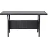 vidaXL Gartentisch Schwarz 120x70x66 cm Poly Rattan