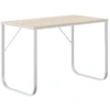 vidaXL Computertisch Weiß und Eiche-Optik 110x60x73 cm Holzwerkstoff