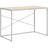 vidaXL Computertisch Weiß und Eiche-Optik 110x60x70 cm Holzwerkstoff