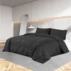 vidaXL Bettbezug vidaXL Bettwäsche-Set Schwarz 240x220 cm Leichte Mikr...