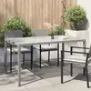 vidaXL Gartentisch 150x90x75 cm Hartglas und Poly Rattan Grau