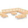vidaXL 13-tlg. Garten-Lounge-Set Massivholz Kiefer