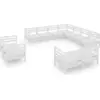 vidaXL 11-tlg. Garten-Lounge-Set Massivholz Kiefer Weiß