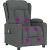 vidaXL Massagesessel Dunkelgrau Stoff