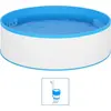 vidaXL Planschbecken mit Einhängeskimmer und Pumpe 350x90 cm Weiß