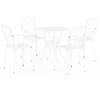 vidaXL 5-tlg. Bistro-Set Aluminiumguss Weiß