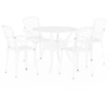 vidaXL 5-tlg. Bistro-Set Aluminiumguss Weiß