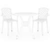 vidaXL 3-tlg. Bistro-Set Aluminiumguss Weiß