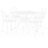 vidaXL 5-tlg. Bistro-Set Aluminiumguss Weiß