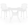 vidaXL 3-tlg. Bistro-Set Aluminiumguss Weiß