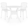vidaXL 3-tlg. Bistro-Set Aluminiumguss Weiß