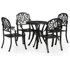 vidaXL 5-tlg. Bistro-Set Aluminiumguss Schwarz