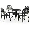 vidaXL 5-tlg. Bistro-Set Aluminiumguss Schwarz