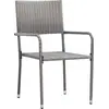 vidaXL 3-tlg. Garten-Essgruppe Poly Rattan Grau