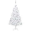 vidaXL, Weihnachtsbaum, Max (mit 120 weissen/grauen Kugeln) (210 cm)