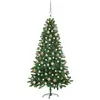 vidaXL, Weihnachtsbaum, Keno (mit 61 roségoldenen Kugeln) (180 cm)