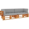 2-Sitzer-Palettensofa Honigbraun Imprägniertes Kiefernholz