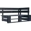 vidaXL 2-Sitzer-Palettensofa Schwarz Imprägniertes Kiefernholz