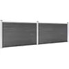 vidaXL Zaunelement Set WPC 353x105 cm Schwarz