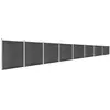 vidaXL Zaunelement Set WPC 1391x186 cm Schwarz