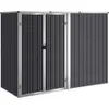 vidaXL Gerätehaus Anthrazit 225x89x161 cm Verzinkter Stahl