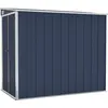 vidaXL Anbauschuppen Anthrazit 118x194x178 cm Verzinkter Stahl