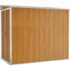 vidaXL Anbauschuppen Braun 118x194x178 cm Verzinkter Stahl
