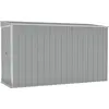 vidaXL Anbauschuppen Grau 118x288x178 cm Verzinkter Stahl