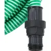 vidaXL Saugschlauch mit PVC-Anschlüssen Grün 1" 7 m PVC